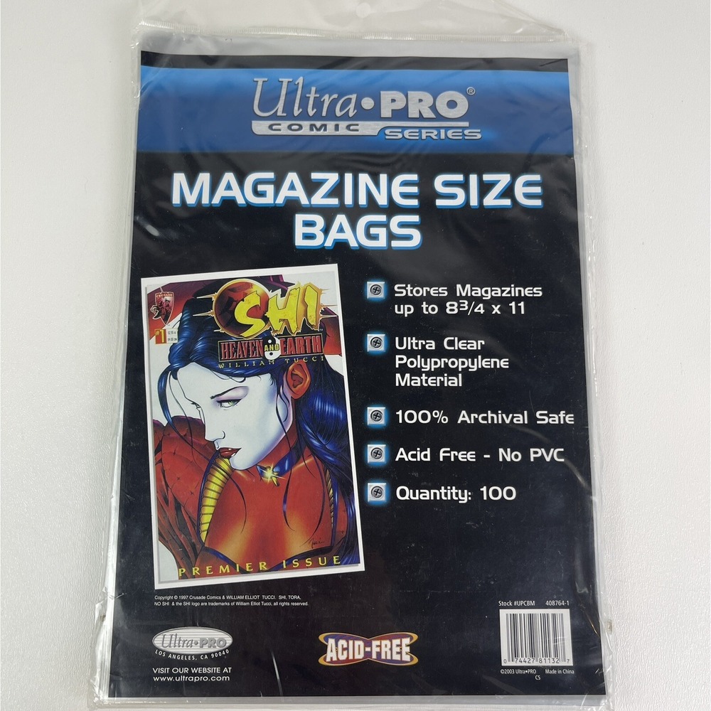 100 Ultra Pro Silver Size Polypropylene Bags Sleeve for 7.25x10.5" Comics Sealed